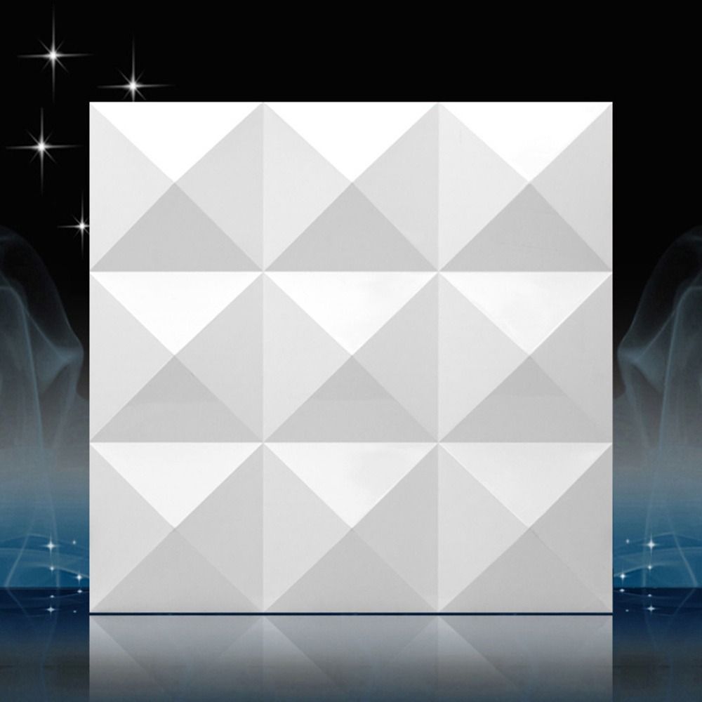 Panel Dinding 3D Putih 50*50cm - Wall Panel 3D Texture ulasan dan harga